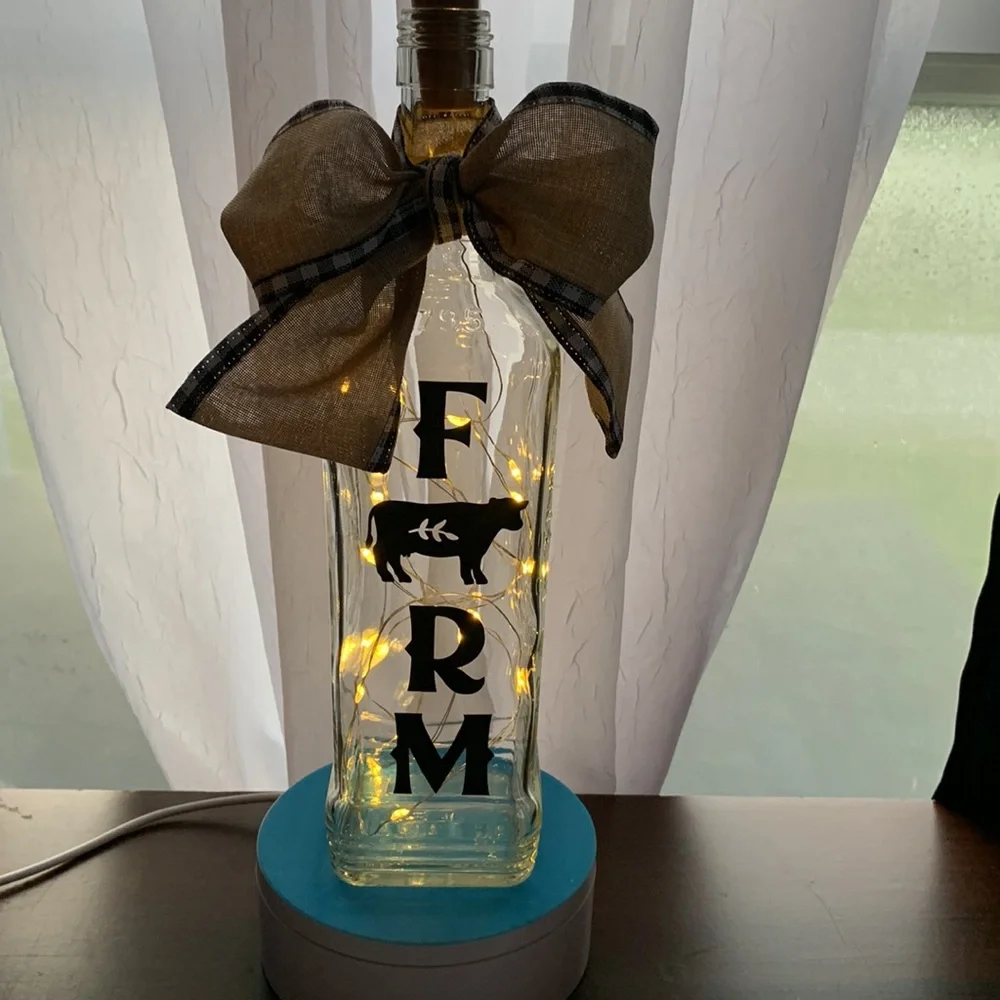 Hand Crafted ‘Farm’ Bottle lantern